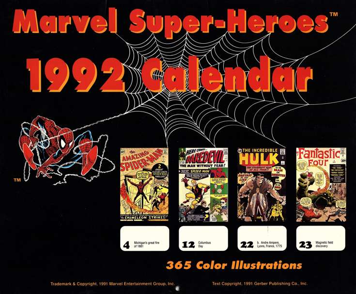 Marvel Super-Heroes Calendar (Gerber)