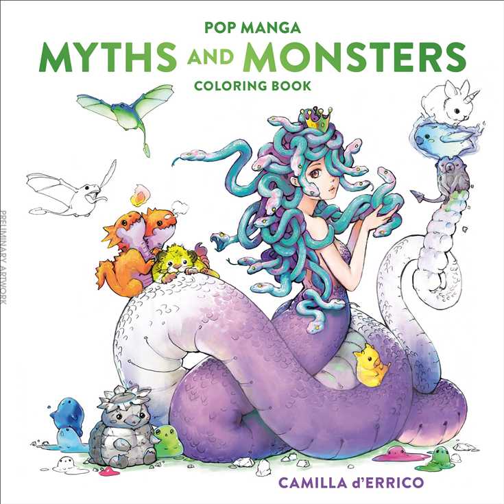 Pop Manga Myths and Monsters Coloring Book