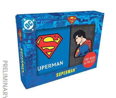 DC Comics: Superman Tiny Book and Pin Set