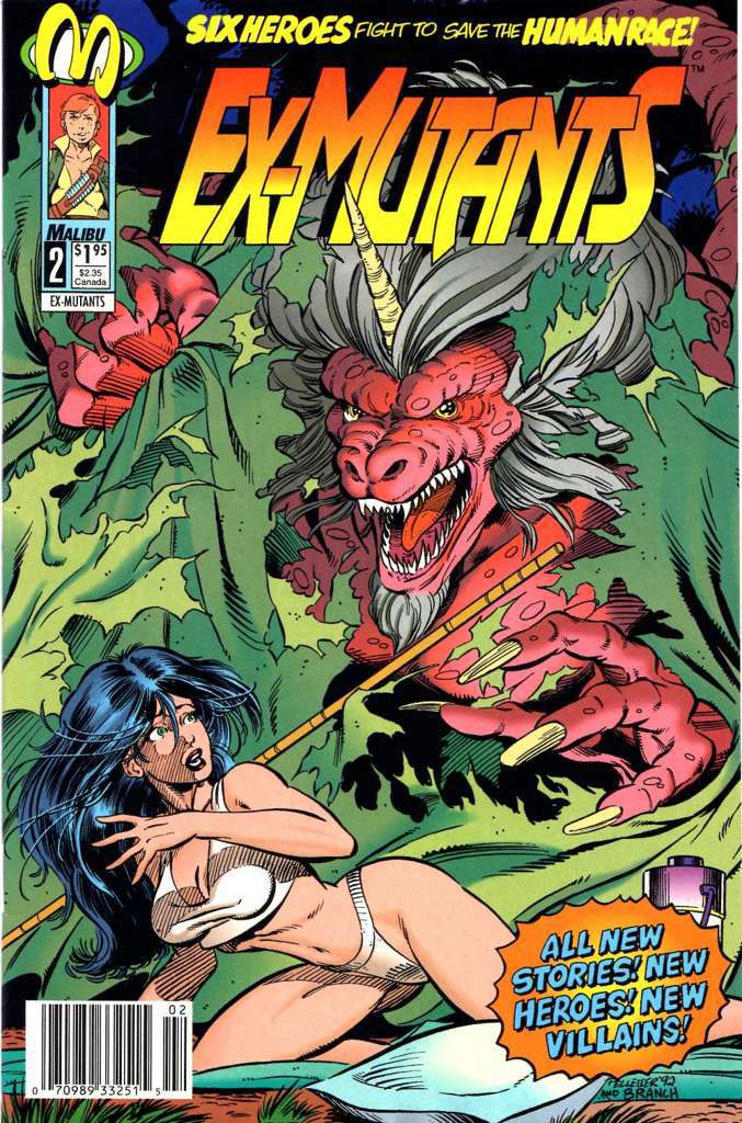 Ex-Mutants (Malibu) #2 Newsstand Edition