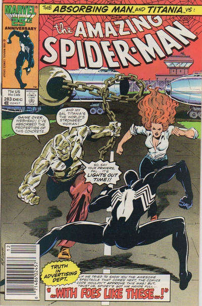 The Amazing Spider-Man #283 Newsstand Edition
