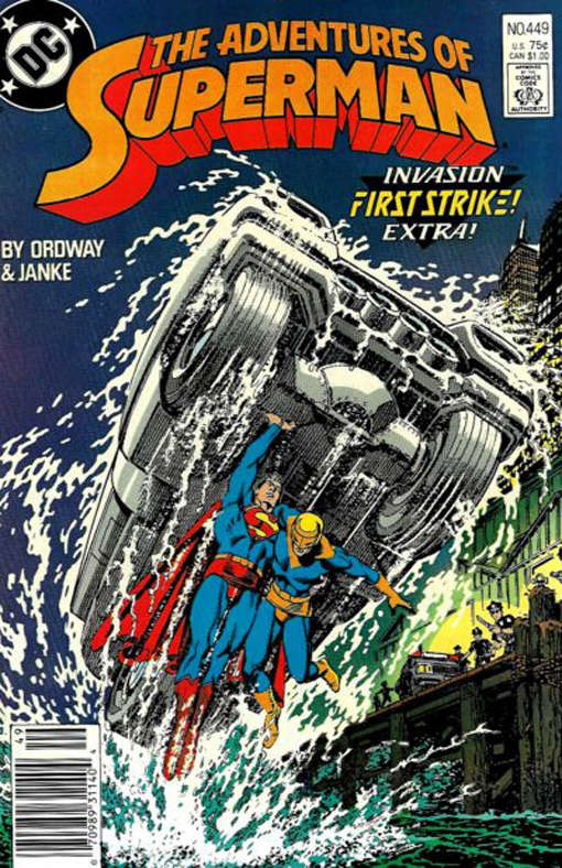 Adventures of Superman #449 Newsstand Edition
