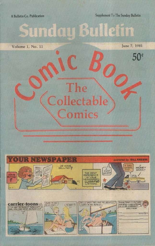 Sunday Bulletin Collectable Comics