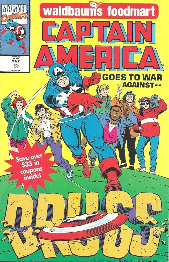 Captain America Goes to War Against Drugs #1 Variation E