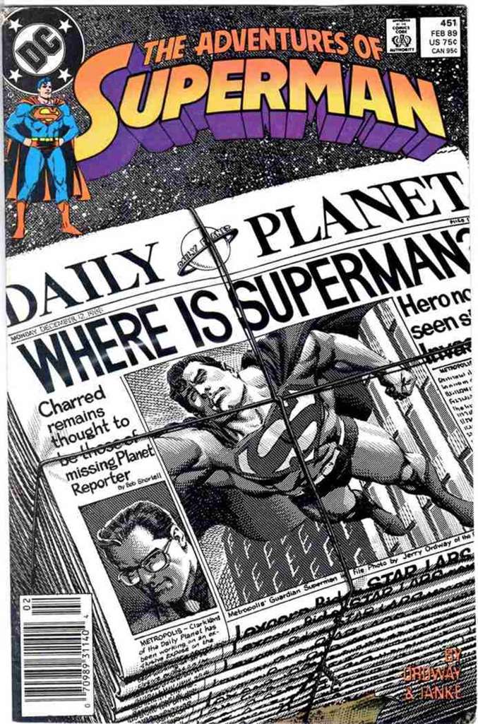 Adventures of Superman #451 Newsstand Edition