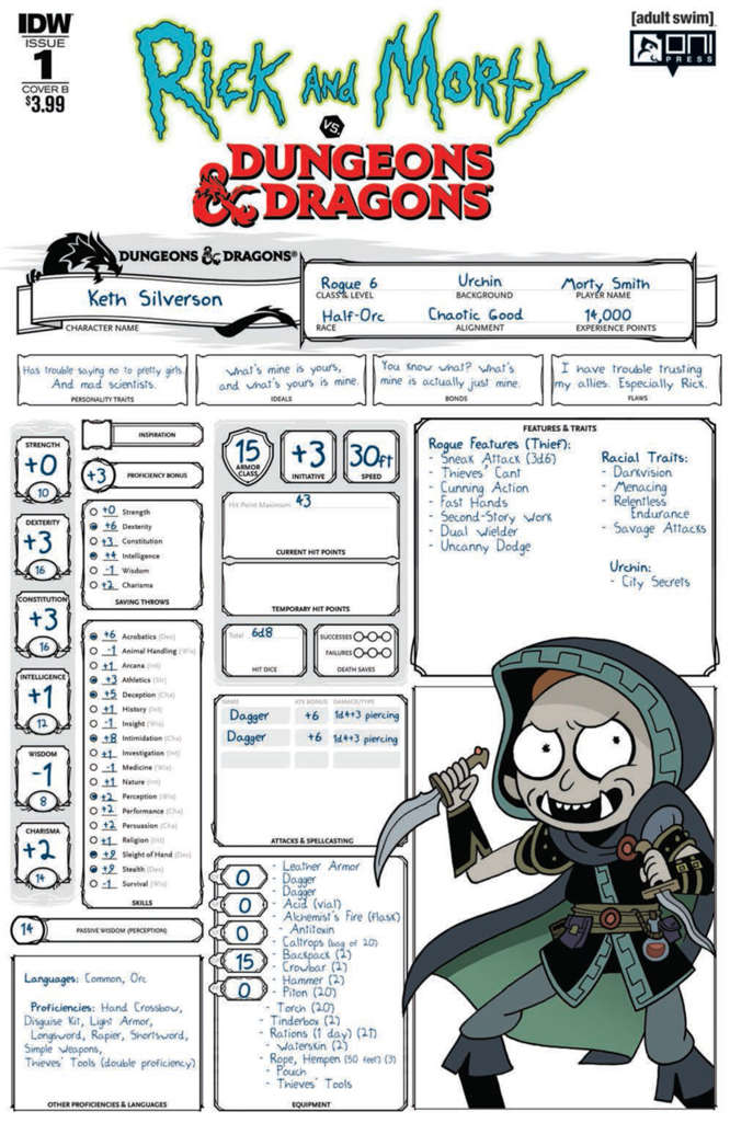 Rick and Morty vs. Dungeons & Dragons #1 Variation B