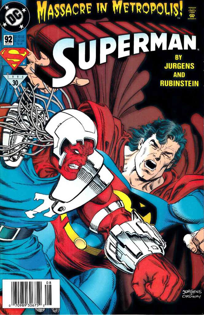Superman (2nd Series) #92 Newsstand Edition