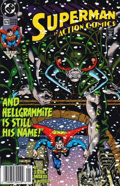 Action Comics #673 Newsstand Edition