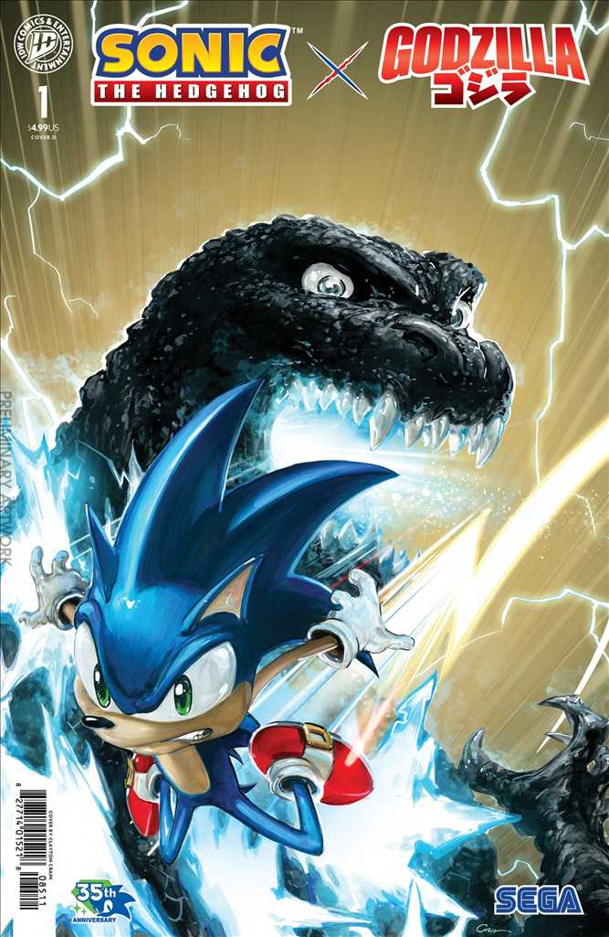 Sonic the Hedgehog X Godzilla #1 Variation D