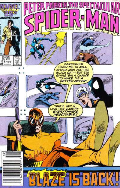 The Spectacular Spider-Man #123 Newsstand Edition