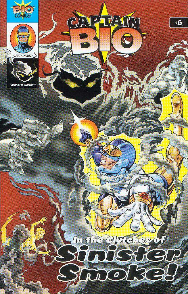 Captain Bio, in the Clutches of Sinister Smoke