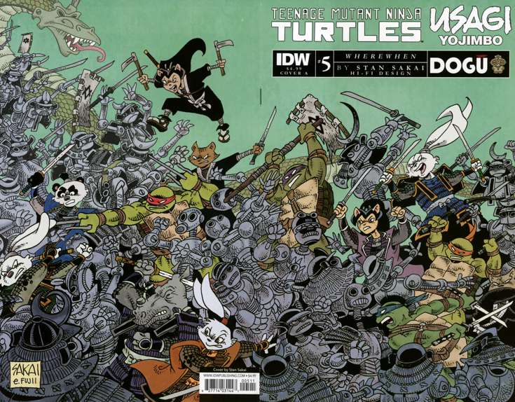 Teenage Mutant Ninja Turtles/Usagi Yojimbo: Wherewhen #5 Variation A