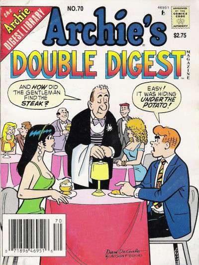Archie’s Double Digest Magazine #70 Newsstand Edition