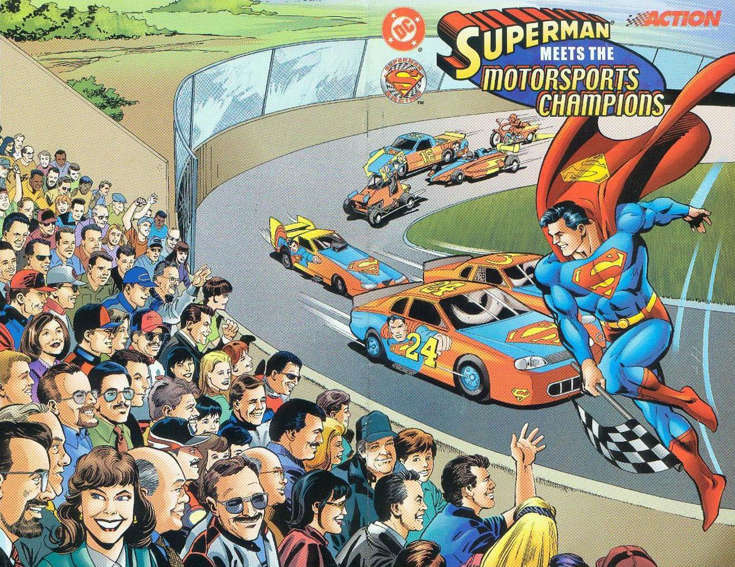 Superman Meets the Motorsports Champions