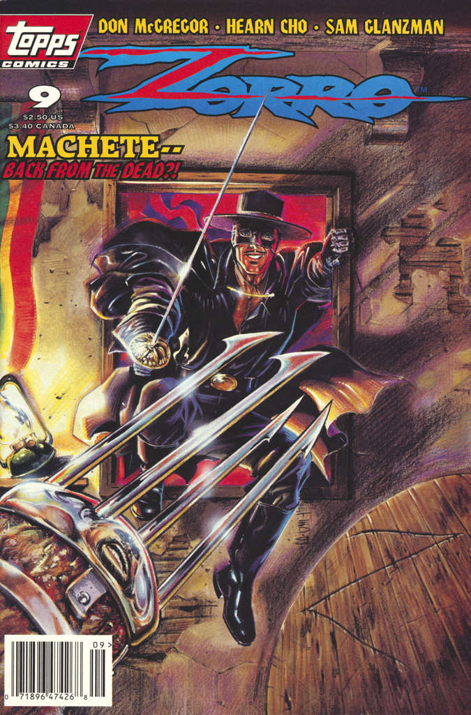 Zorro (Topps) #9 Newsstand Edition