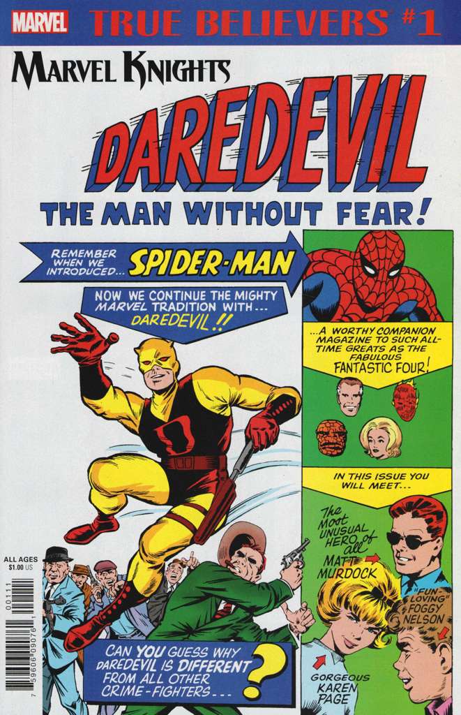 True Believers: Marvel Knights 20th Anniversary—Daredevil by Lee & Everett #1