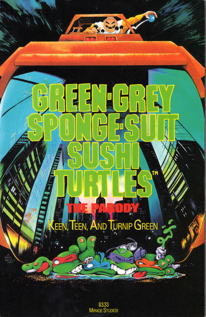 Green-Grey Sponge-Suit Sushi Turtles