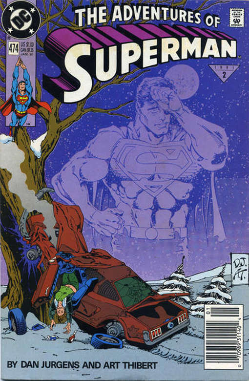 Adventures of Superman #474 Newsstand Edition
