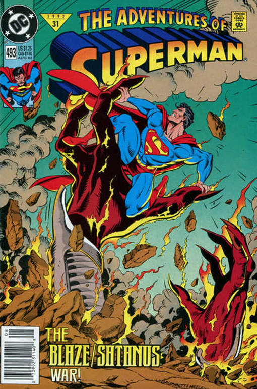 Adventures of Superman #493 Newsstand Edition