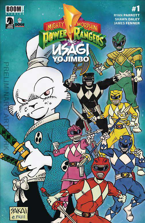 Mighty Morphin Power Rangers/Usagi Yojimbo #1 Variation B