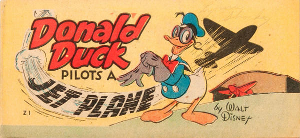 Donald Duck Pilots a Jet Plane