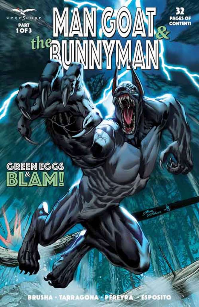 Man Goat & The Bunny Man: Green Eggs & Blam #1 Variation B