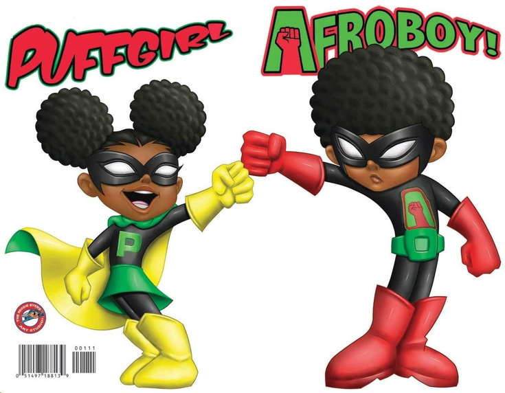 Afroboy and Puffgirl
