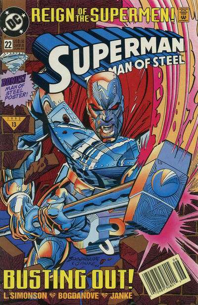 Superman: The Man of Steel #22 Newsstand Edition