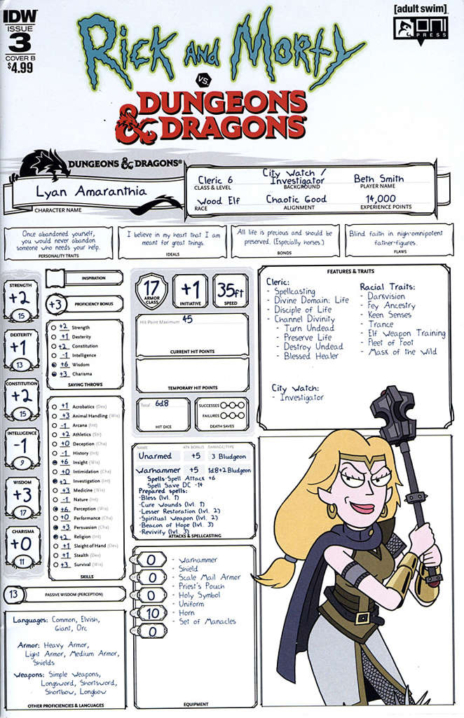 Rick and Morty vs. Dungeons & Dragons #3 Variation B
