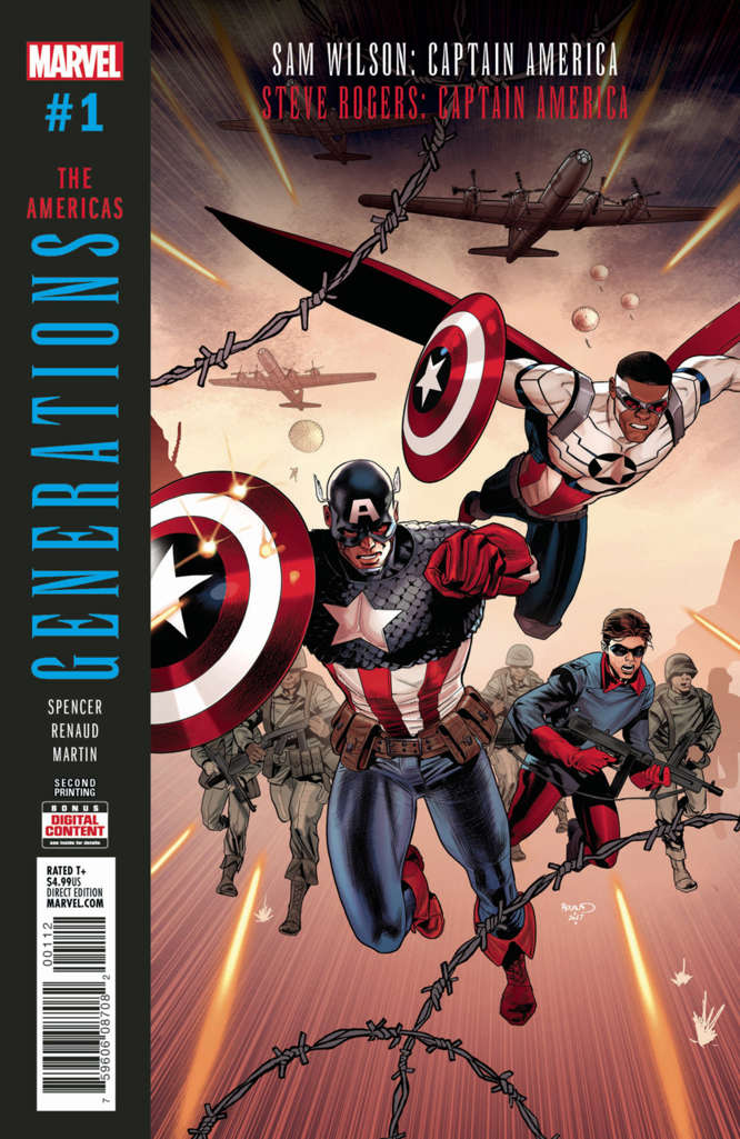 Generations: Sam Wilson Captain America & Steve Rogers Captain America #1  - 2nd printing