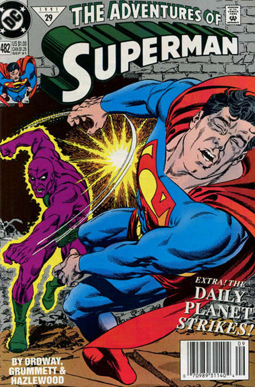 Adventures of Superman #482 Newsstand Edition