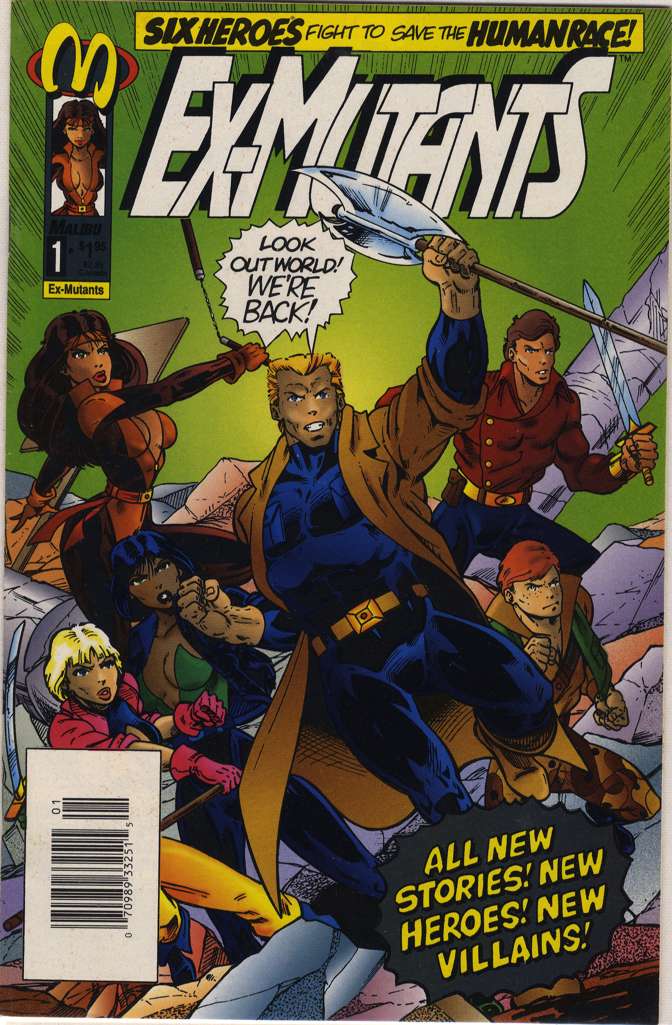 Ex-Mutants (Malibu) #1 Newsstand Edition
