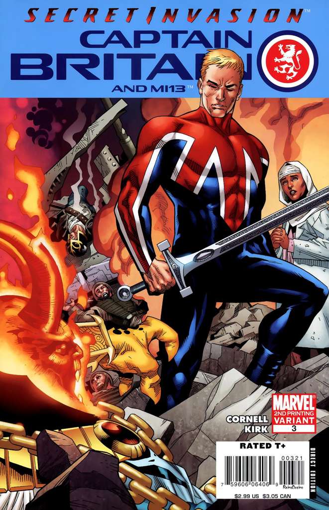 Captain Britain and MI: 13 #3  - 2nd printing