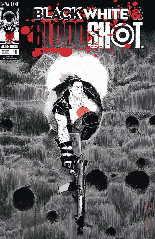 Black, White, & Bloodshot #1 Variation B