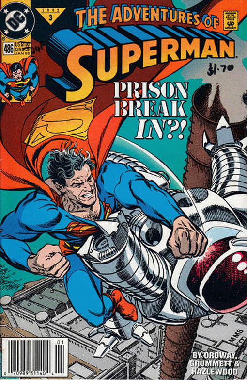 Adventures of Superman #486 Newsstand Edition