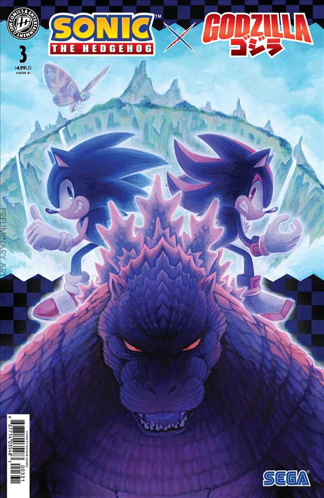 Sonic the Hedgehog X Godzilla #3 Variation C