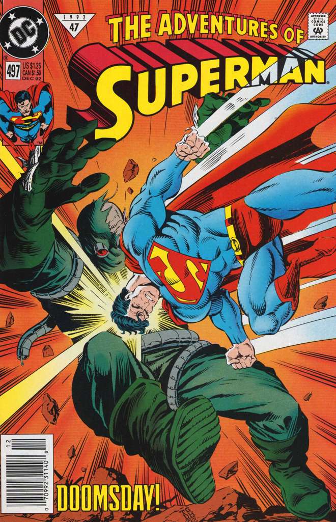 Adventures of Superman #497 Newsstand Edition