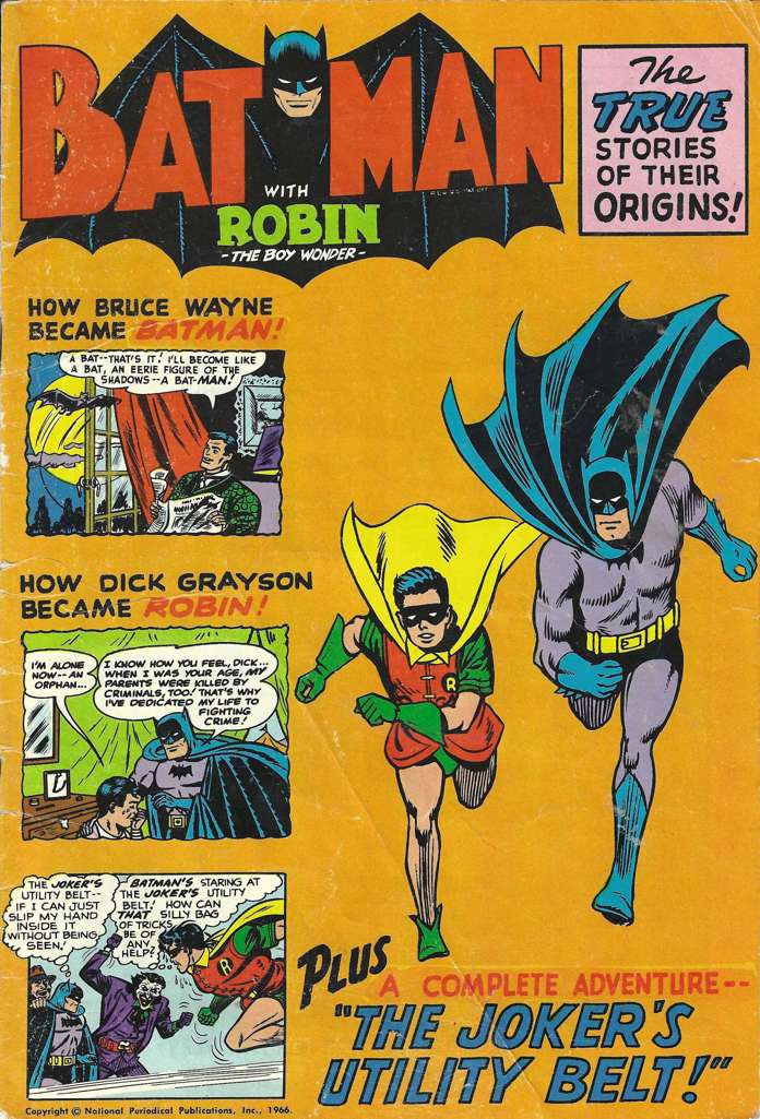 Batman With Robin the Boy Wonder: The True Stories of Their Origins!