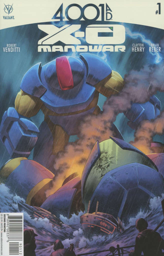 4001 A.D. X-O Manowar #1  - 2nd printing