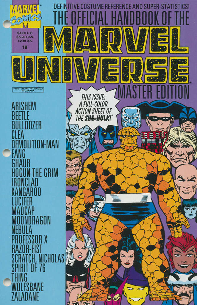 Official Handbook of the Marvel Universe Master Edition #18