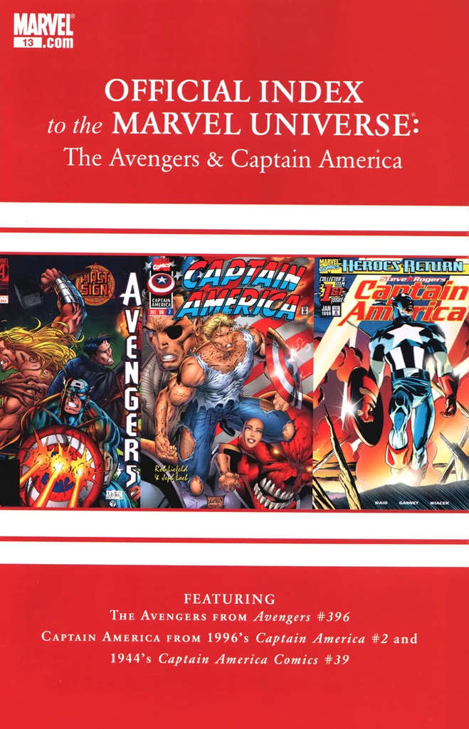Avengers, Thor & Captain America: Official Index to the Marvel Universe #13