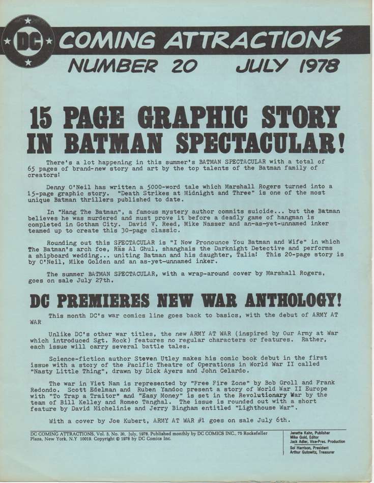 DC Coming Attractions