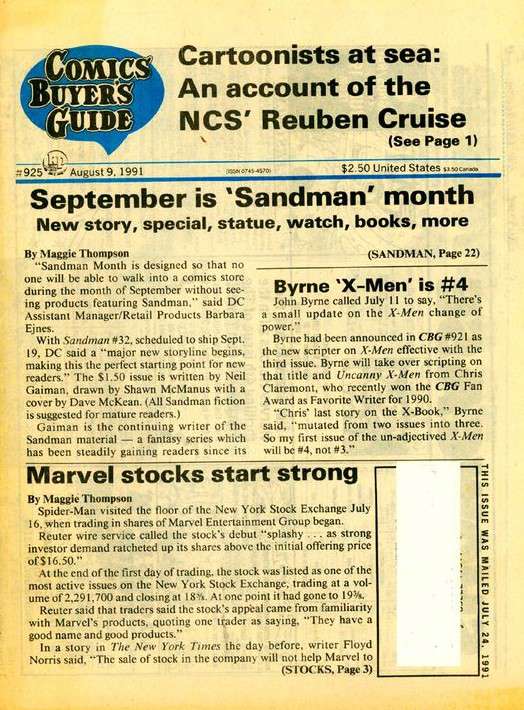 Comics Buyer’s Guide #925
