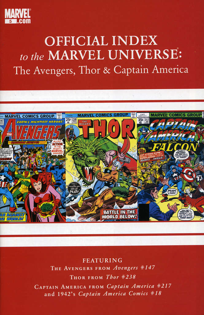 Avengers, Thor & Captain America: Official Index to the Marvel Universe #5