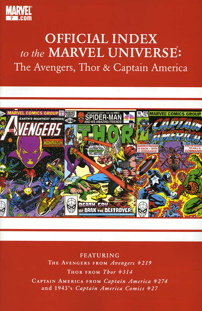 Avengers, Thor & Captain America: Official Index to the Marvel Universe #7