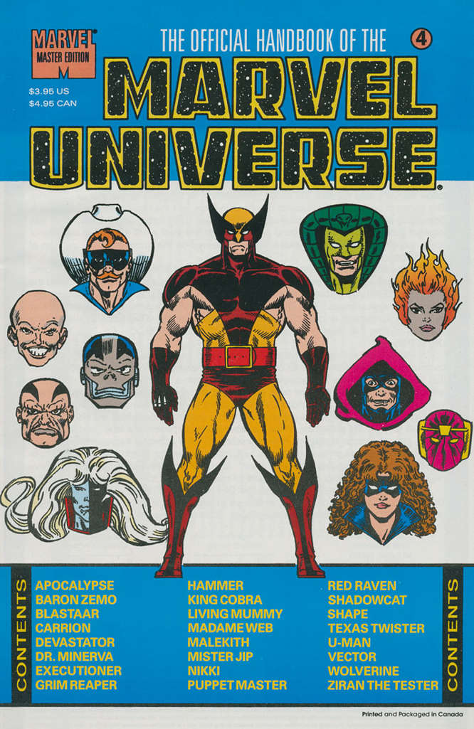 Official Handbook of the Marvel Universe Master Edition #4
