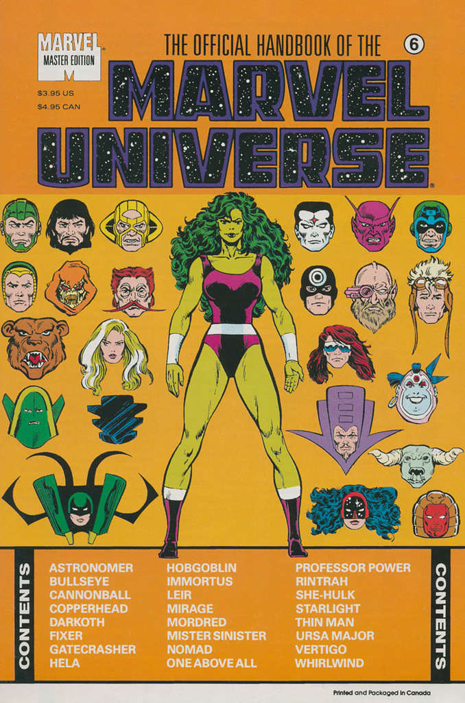 Official Handbook of the Marvel Universe Master Edition #6