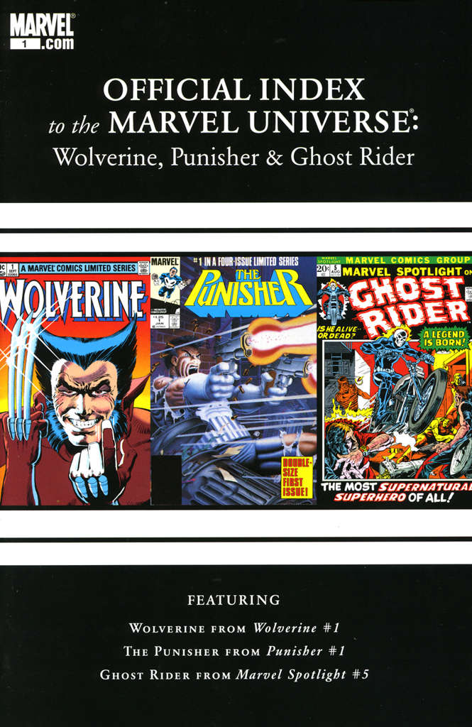 Wolverine, Punisher & Ghost Rider: Official Index to the Marvel Universe #1