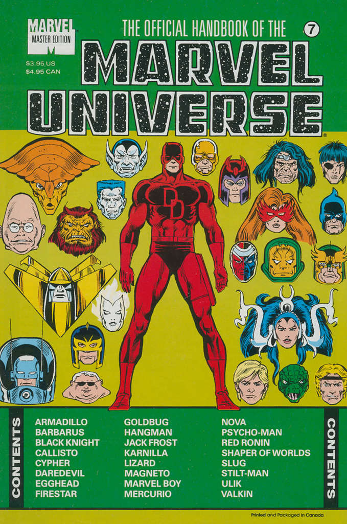 Official Handbook of the Marvel Universe Master Edition #7
