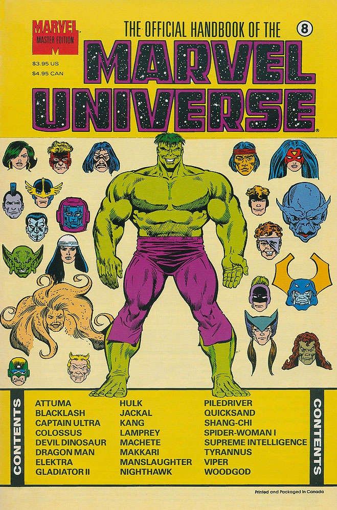 Official Handbook of the Marvel Universe Master Edition #8